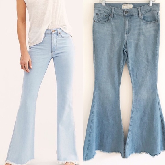 Free People Denim - FREE PEOPLE Flare bell bottom jeans light wash 31
